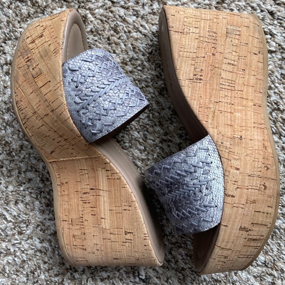 DONALD J PLINER CLOE CORK WHIPSTITCH WEDGE SIZE 9 - Picture 6 of 13